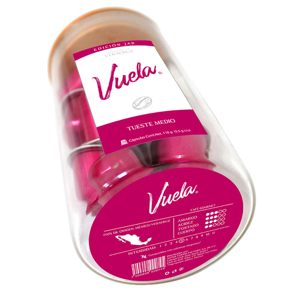 Vuela - Jar Cápsulas de Café Veracruz (110 g)