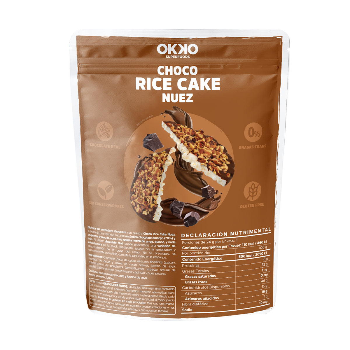 Choco Rice Cake Nuez (24 g)