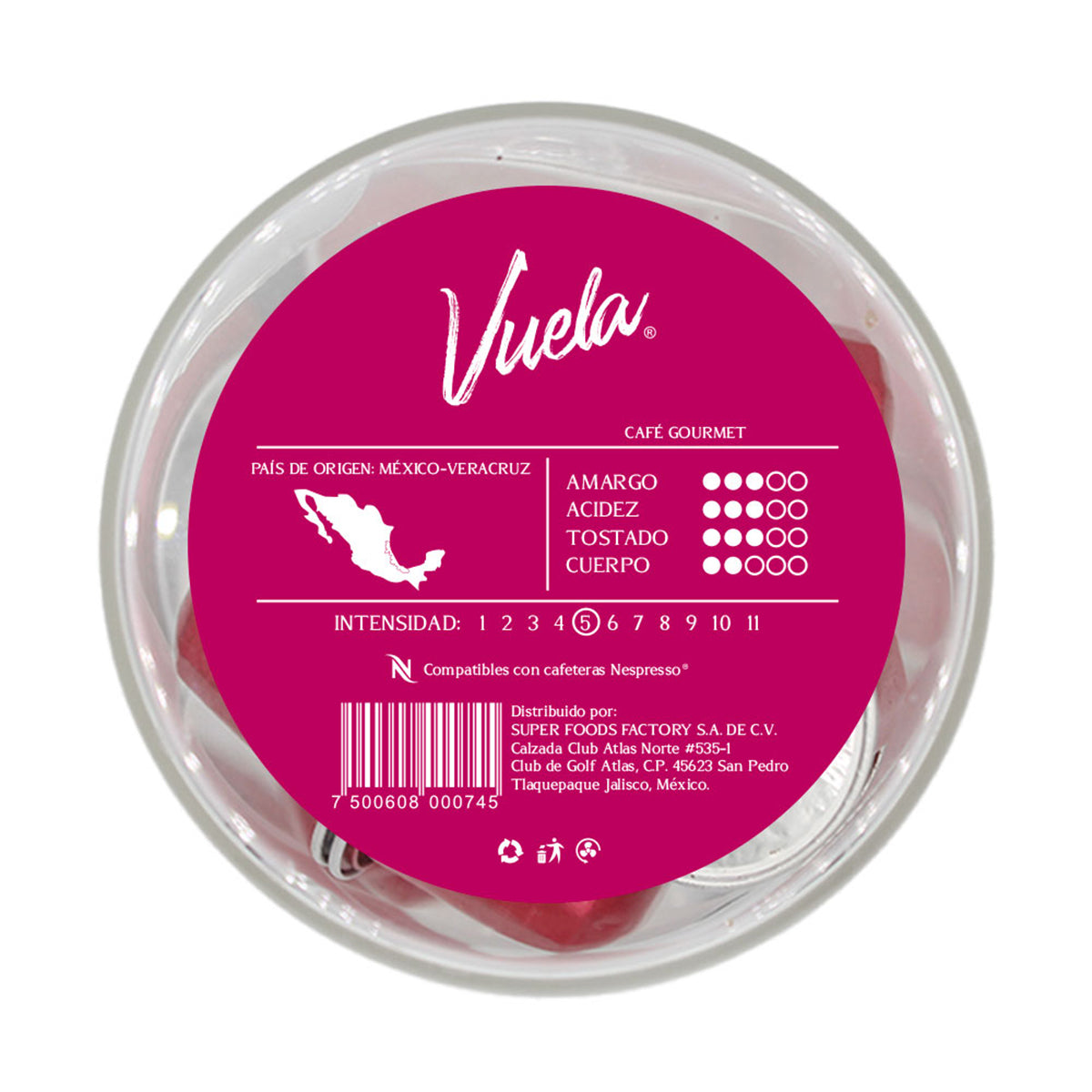 Vuela - Jar Cápsulas de Café Veracruz (110 g)