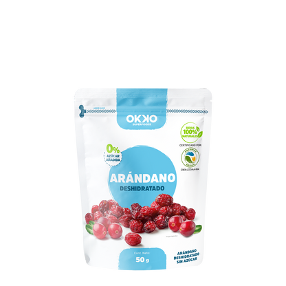 Arándano Deshidratado Orgánico Sin Azúcar (50g)