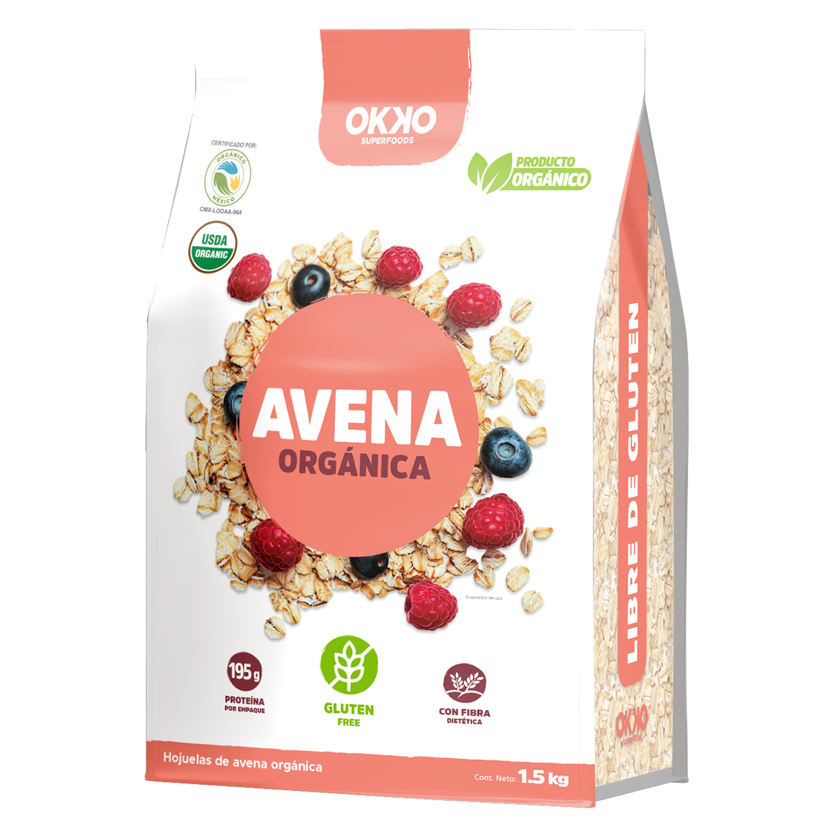 Avena Orgánica Sin Gluten ( 1.5 kg)