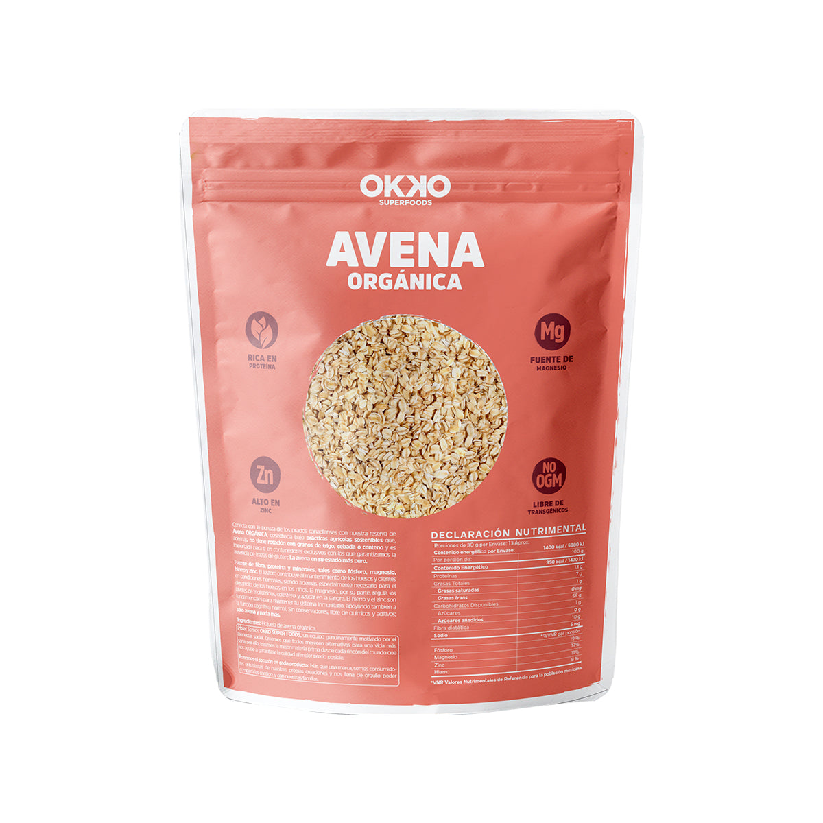 Avena Orgánica Sin Gluten (400 g)