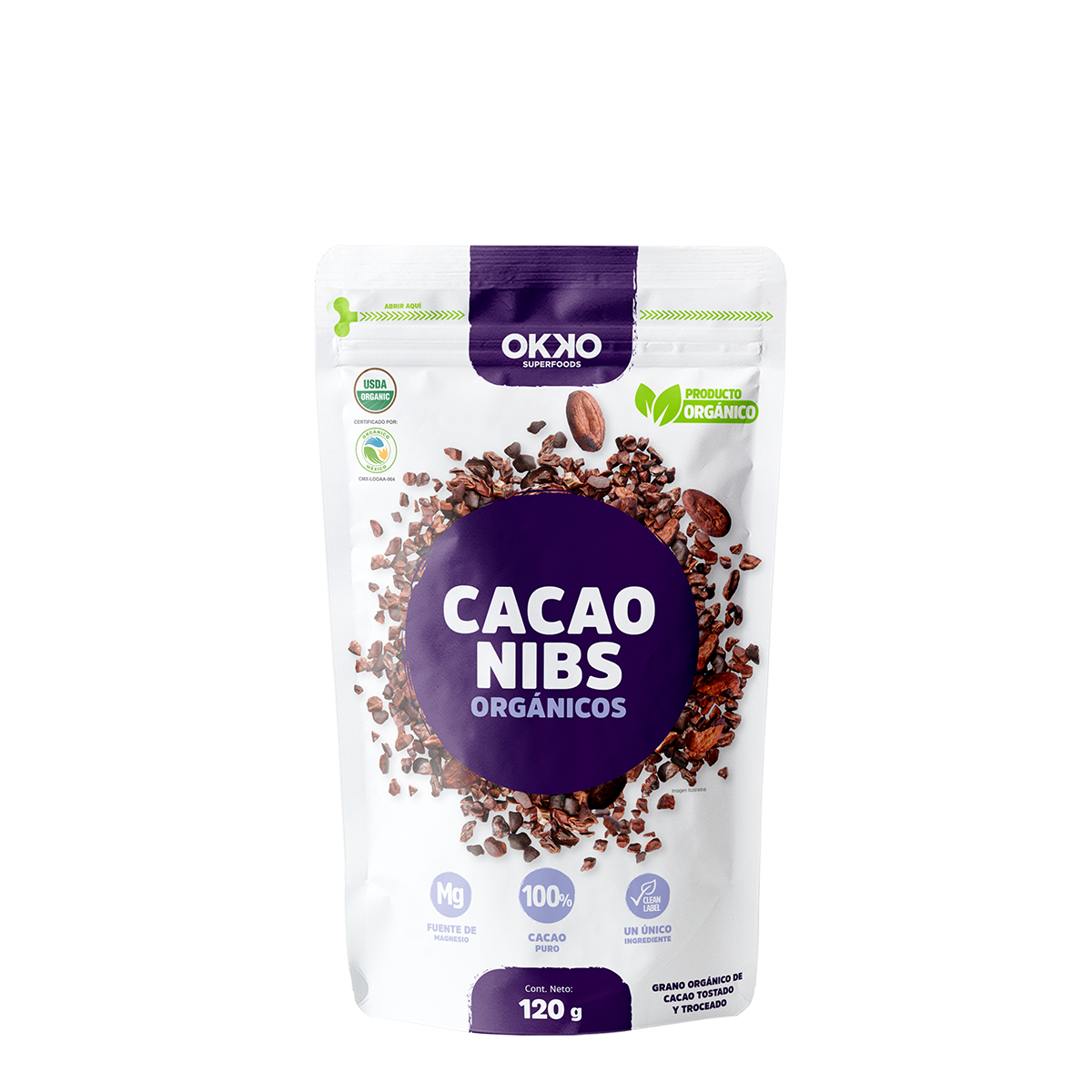 Cacao Nibs Orgánicos (120g)