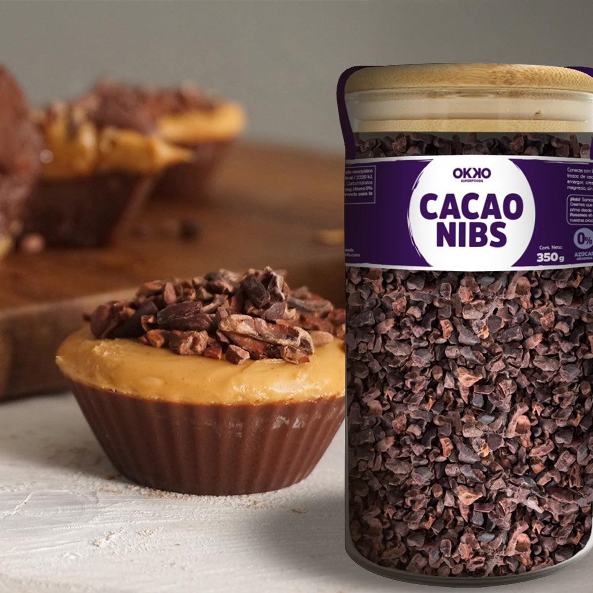 Cacao Nibs Jar (350g)