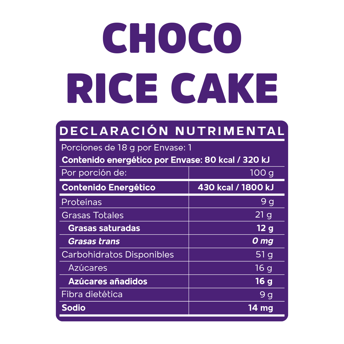 Choco Rice Cake (18 g)