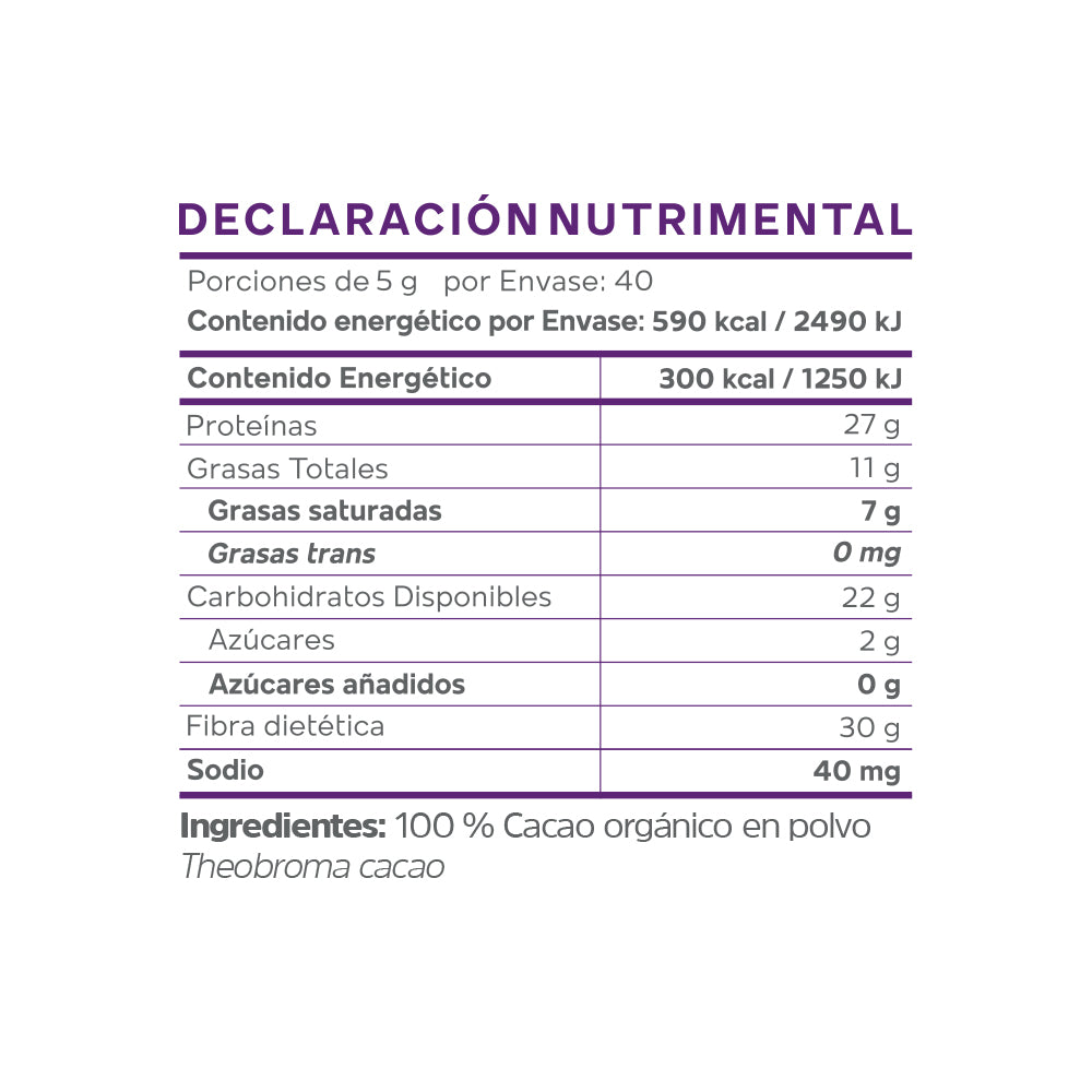 Cacao en Polvo Orgánico (200 g)