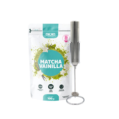 Matcha Vainilla (100 g) + Agitador de Acero Inoxidable