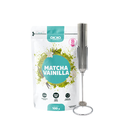 Matcha Vainilla (100 g) + Agitador de Acero Inoxidable