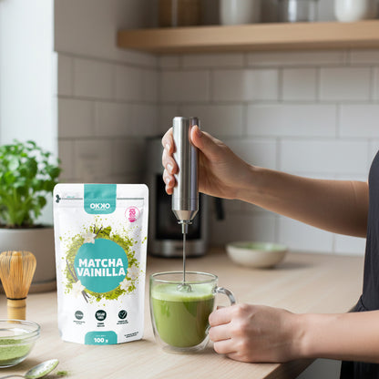 Matcha Vainilla (100 g) + Agitador de Acero Inoxidable