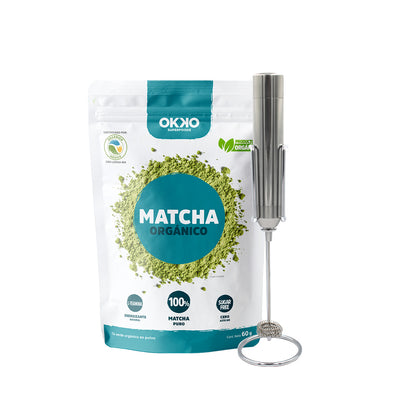 Matcha Orgánico (60 g) + Agitador de Acero Inoxidable