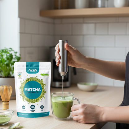 Matcha Orgánico (60 g) + Agitador de Acero Inoxidable