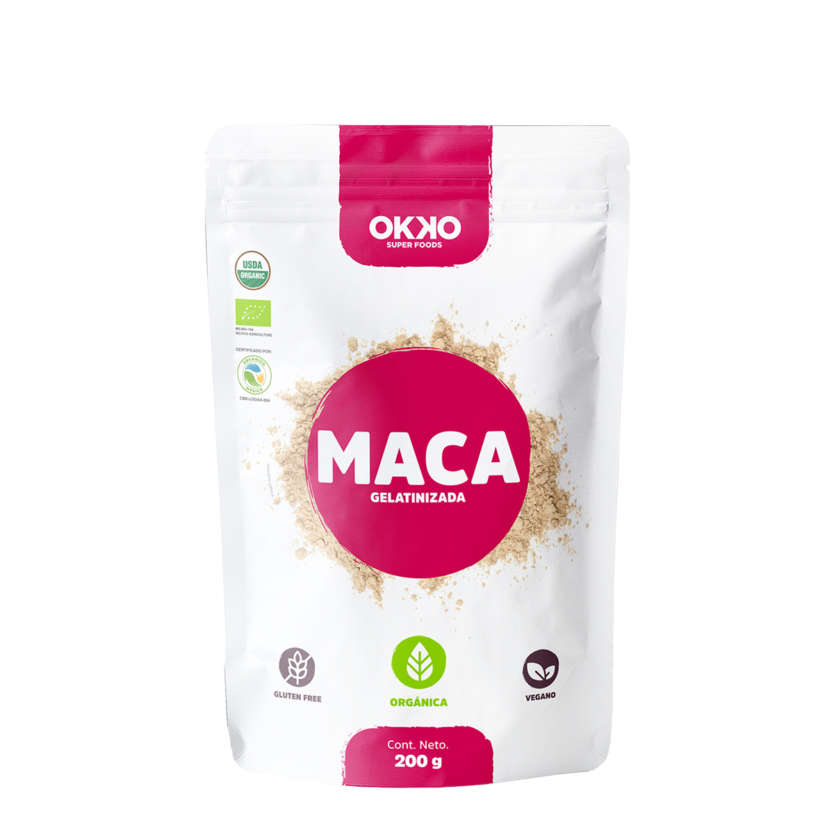 Maca Gelatinizada en Polvo Orgánica (200 g)