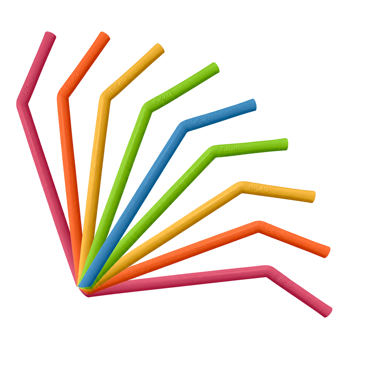 Popote de silicón curvo