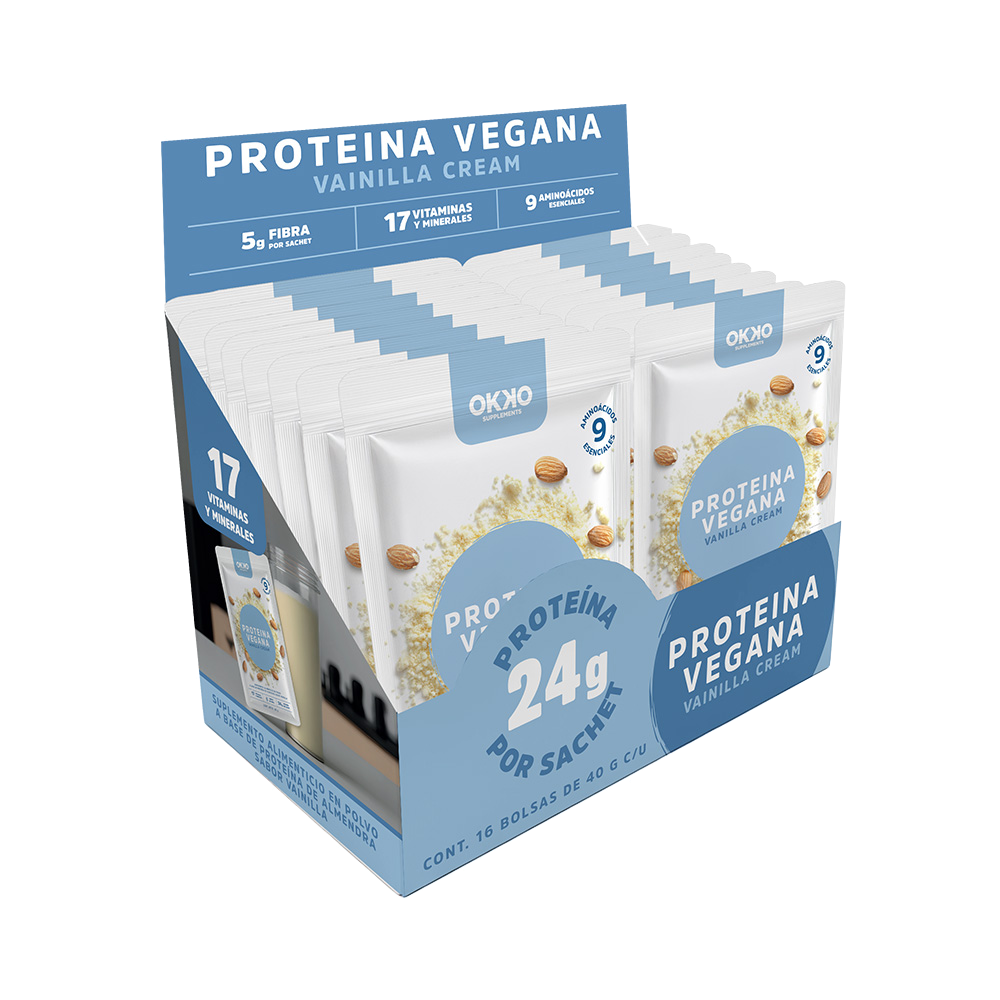 Proteína Vegana Vainilla 16 Sachets (42 g cada uno)