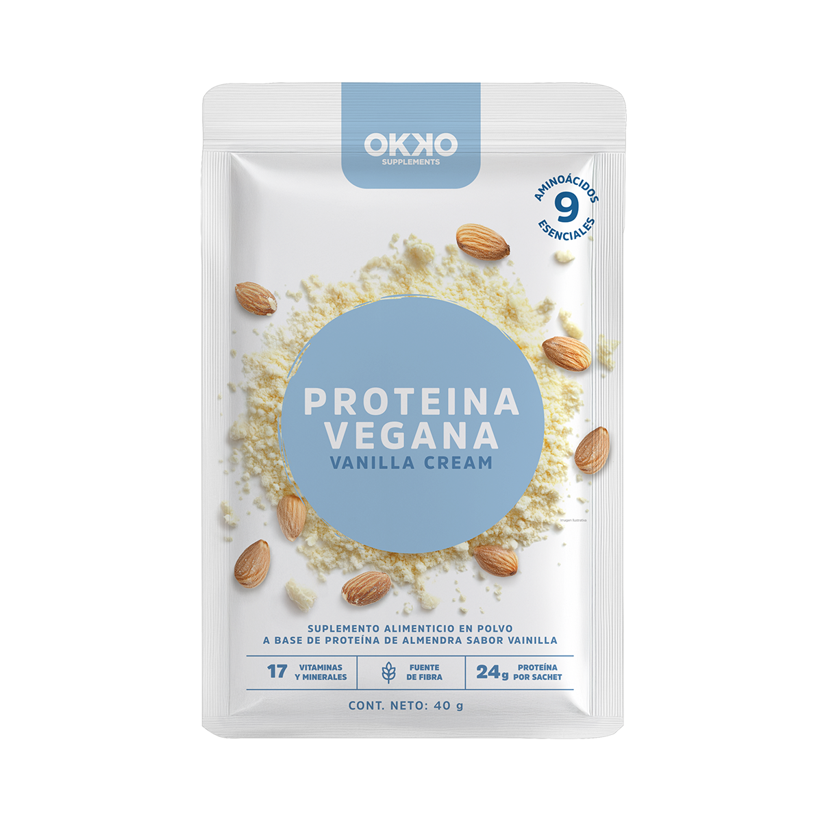 Proteína Vegana Vainilla 16 Sachets (42 g cada uno)