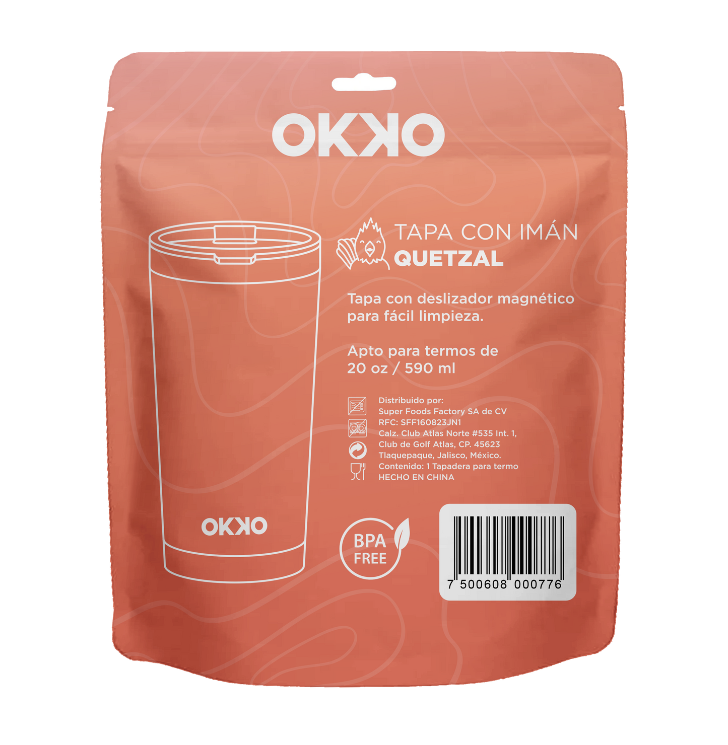 Tapa con Imán  Quetzal